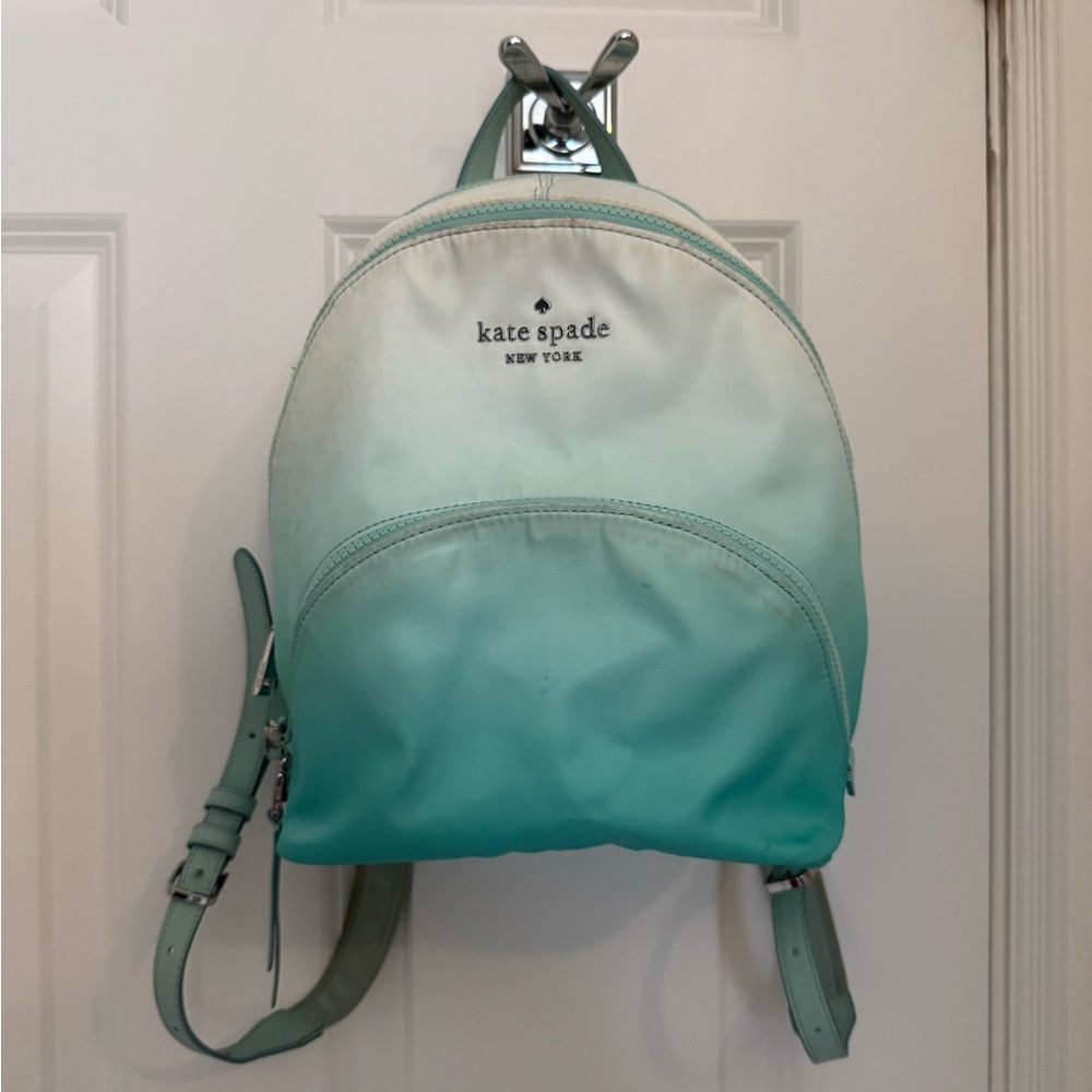 Kate Spade New York ombré blue and white backpack